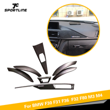 7pcs Interior Dashboard Cover for BMW F30 F32 F36 320i 328d 328i 420i 428i 435i 440i Carbon Fiber Dashbaord Trim strip 2024 - buy cheap