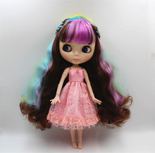 Бесплатная доставка, шарнирная Детская кукла, Обнаженная кукла Blyth, подарок на день рождения для девочки, 4 цвета, куклы с большими глазами и ... 2024 - купить недорого