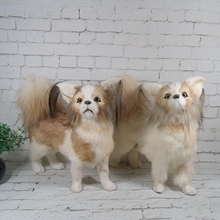 simulation cute dog 27x24x11cm model polyethylene&furs Papillon model home decoration props ,model gift d694 2024 - buy cheap