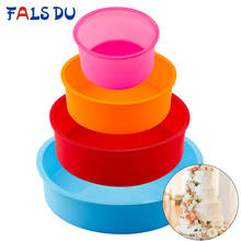 Random Color Silicone Cake Round Shape Mold Kitchen Bakeware DIY Desserts Baking Mold Mousse Cake Moulds Baking Pan Tools 2024 - купить недорого