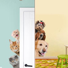 Lovely Dog/Cat Pattern Wall Sticker Removable Bedroom Door DIY Decal Home Decor New 2024 - buy cheap