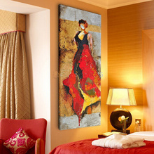Arte portátil de lona pintura a óleo feminina, arte moderna para decoração de casa sem moldura 2024 - compre barato