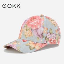 COKK Women Baseball Cap Flower Snapback Hats For Women Dad Hat Female Gorras Bone Hip Hop Cap Casual Casquette New Brand 2024 - buy cheap