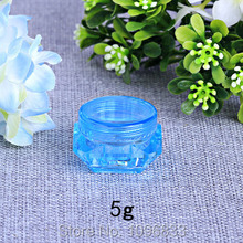 5ML 5g Diamond Jar, Crystal Jar, Blue Cream Jars, Plastic Box, Cosmetic Sample Jars, Plastic Cosmetic Packaging Box, 50pcs/Lot 2024 - buy cheap