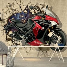 Beibehand-papel de parede personalizado em qualquer tamanho, foto, motocicleta, 3 d, tv, mural, decoração da casa, 3d 2024 - compre barato