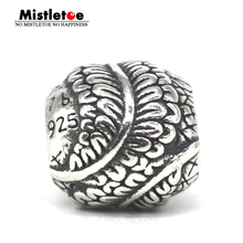 Mistletoe Genuine 925 Sterling Silver Fern leaves Charm Bead Fit  Troll & Pan Bracelet Jewelry 2024 - buy cheap