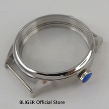 42MM Polished Stainless Steel Watch Case Fit For ETA 6498 6497 Hand-Winding Movement 2024 - buy cheap