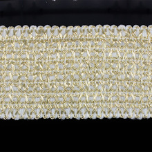 5yard 52mm Braided Gold Elastic Stretch Ribbon Webbing Band Belt Applique Venice Sewing for DIY Costumes Dress T1486 2024 - buy cheap