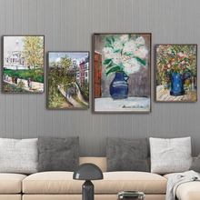 Home Decoration Print Canvas Art Wall Pictures for Living Room Poster Paitings French Maurice Utrillo Flowers 2024 - buy cheap