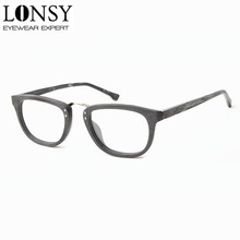 LONSY 2016 fashion cat eye glasses frames optical brand design vintage cateye eyeglasses frame women oculos de grau feminino 2024 - buy cheap