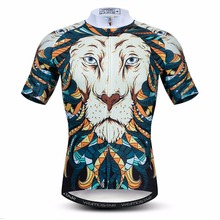 2019 3D cycling jersey Men's Bike jersey Mountain road MTB Shirts Maillot Ciclismo Top Racing Bicycle jersey USA wolf skull tops 2024 - buy cheap