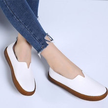 Кроссовки для женщин; Повседневная женская обувь на плоской подошве; Белые кроссовки из натуральной кожи; Удобные женские летние туфли без шнуровки 2024 - купить недорого