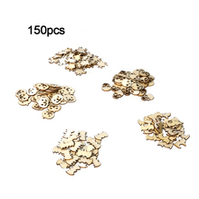 5 Styles 150pcs/set 20mm Blank Wood Halloween Party Owl Skull Bat Pumpkin Cat Spider 2024 - buy cheap