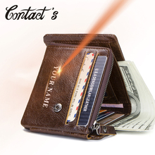 NEW Genuine Leather Organizer Wallets For Men Short Style Design Trifold Male Purse Photo Holder Wallet With Coin Pocket 2021 2024 - buy cheap