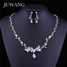 JUWANG Brand Butterfly Jewelry Set for Woman AAA Cubic Zirconia  Necklace Bracelet Set Dubai Wedding Bridal Jewelry 2024 - buy cheap