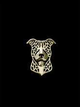 Na moda bonito pitbull cão vintage broches banhado a prata masculino broches moda jóias mão do rei 2024 - compre barato