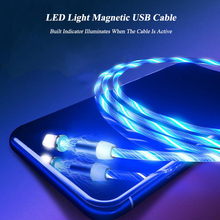 LED Magnetic Micro USB Cable For iPhone X XS MAX XR Type-C Cable Magnet Charger For Samsung S10 S9 S8 Adapter Cables 2024 - buy cheap
