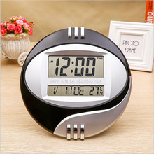 LED LCD Electronic Clock Moderne Calendar Temperature Display Digital Wall Watch Mute 2024 - buy cheap