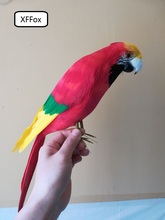 Loro rojo y amarillo de la vida real, modelo de espuma y pluma, loro de simulación, regalo de pájaro de alrededor de 40cm xf0207 2024 - compra barato