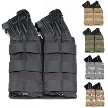 Система Molle 1000D, нейлоновая двойная открытая верхняя сумка M4 для магазина, стандартная сумка для пистолета 2024 - купить недорого