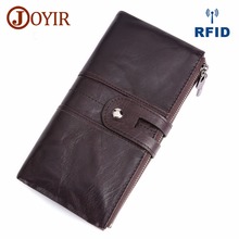 JOYIR 2020Men Wallet Clutch Genuine Leather Brand Rfid Wallet Male Phone Long Clutch Zipper Wallets for Business Coin Purse 2024 - buy cheap