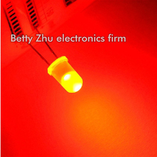 Diodo emisor de luz LED, 5MM, carcasa redonda blanca, brillante, niebla roja, 100 unids/lote 2024 - compra barato