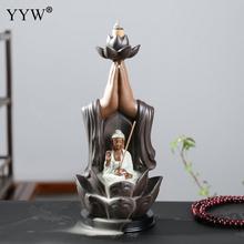 Buddha Hand Backflow Incense Burner Waterfall Incense Stick cones Holder Lotus Censer Incienso Burner Ceramic Craft Aroma Burner 2024 - buy cheap