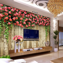 Настенные наклейки beibehang на стену, фэнтези, розовые розы, мира, молитва, фон для телевизора, papel de parede 2024 - купить недорого