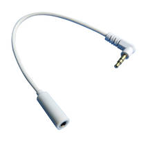Белый 20 см 3,5 мм удлинитель аудио кабель папа-мама Aux кабель для наушников 2024 - купить недорого