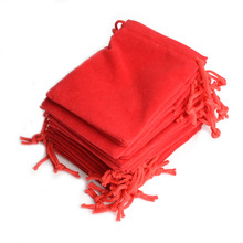 50Pcs Red Velvet Drawstring Pouch Bags Jewelry Bags Pouches 7x9cm Party New Year Christmas Wedding Gift Bags for packing bonbon 2024 - buy cheap