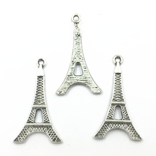 30Pcs Ancient Silver Tone Pendants For Necklaces France Eiffel Tower Metal Craft Fashion Jewelry DIY Findings Charms 33mm 2024 - buy cheap