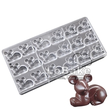 New Cute cartoon Mouselet shape PC Polycarbonate plastic mold for chocolate candy fondant ice cube mould for DIY bake gadgets 2024 - buy cheap
