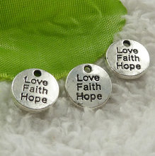 320 peças de prata antiga amor fé esperança encantos 12mm #4577 2024 - compre barato