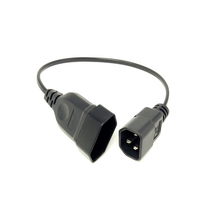 2 шт., кабель питания IEC 320 C13 в Европейский, 2pin, женский, для устройства PDU, для UPS, черный 2024 - купить недорого