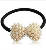 Fashion accessories exquisite imitation pearl  bow hair accessories headband hair rope wholesale and retail 2024 - buy cheap