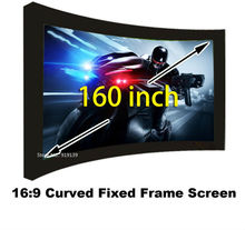Huge Cinema HD Screen 160 Inch Flat Fixed Frame DIY Projection Screens 3D Projector Screen Fabric 16:9 Perfect Ratio 2024 - buy cheap