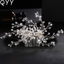 Fashion Wedding Hair Comb Handmade Crystal Bridal Hair Accessories Jewelry Headpieces for Hairstyle 2024 - buy cheap