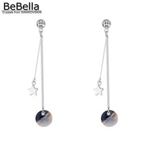 Bebella brincos dangler com cristais, estilosos de swarovski, joias para mulheres, presente de aniversário, verão 2024 - compre barato
