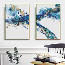 Pintura de paisaje abstracto de estilo nórdico, pósteres e impresiones en lienzo, imagen artística de pared para decoración de sala de estar, Cuadros 2024 - compra barato