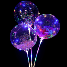 10 pçs balões de incandescência hélio de ar led balão globos espuma confete balões decorações da festa aniversário crianças 20 Polegada ballon 2024 - compre barato