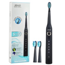 Seago SG-507 USB Rechargeable Electric Toothbrush Adult IPX7 Waterproof 5 Cleaning Teeth Brush Modes With 2 Replacement Heads 2024 - buy cheap