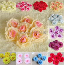 50PCS 8.5cm Chinese Rose Heads Artificial Silk Flower Party For Kissing ball Wedding Home Decoration 2024 - buy cheap