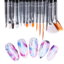 15Pcs/set Professional UV Gel Acrylic Nail Art Brush Set Design Gel Polish Painting Drawing Pen  Nails Tips Nail Tools 2024 - buy cheap