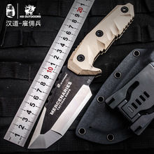 HX OUTDOORS-cuchillo táctico fijo de hoja D2, equipo de supervivencia multifunción para acampar y cazar, cuchillos grandes para exteriores, D-165 2024 - compra barato