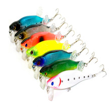 Envío Gratis minnow pesca tackle señuelo cebo 8 cm 12.5g con #6 pesca lot 3 unidades 2024 - compra barato