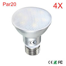 Светодиодная точечная лампа высокой мощности, 9 Вт, Par20, светодиодная лампочка E27/B22, AC85-265V, регулируемая яркость, теплый/натуральный/холодный белый свет, 4 шт. 2024 - купить недорого