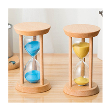 Reloj de arena con marco de madera para niños, reloj de arena con temporizador, arte artesanal, decoración para el hogar y la Oficina, regalo, 10/15/30 Min 2024 - compra barato