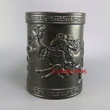 Recipiente de caneta para cavalo escultura em madeira coleção boutique da china 2024 - compre barato