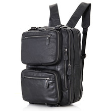 Вместительный черный рюкзак Nesitu из натуральной кожи для женщин и мужчин, дорожные сумки, мужские портфели, сумки на плечо M7014 2024 - купить недорого