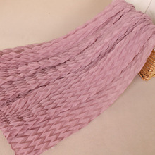 Женский модный простой шарф со складками и полосками, Осенний волнистый шарф из пашмины, мусульманская модель 170*85 см 2024 - купить недорого